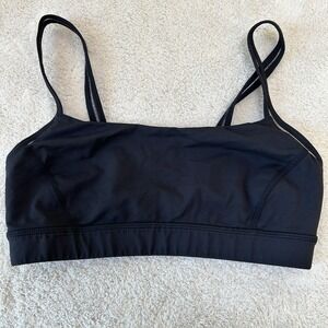 Lululemon Women's Straight Up Bra Black Size 6 No Pads EUC